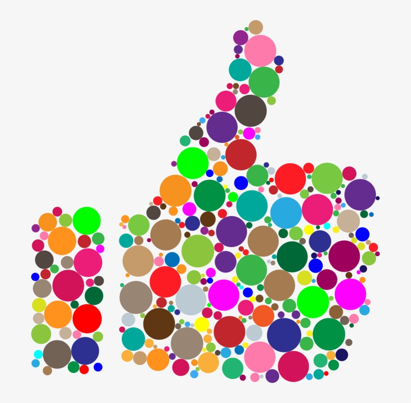 Facebook Thumbs Up Png - Colorful Thumb Up Png, transparent png download