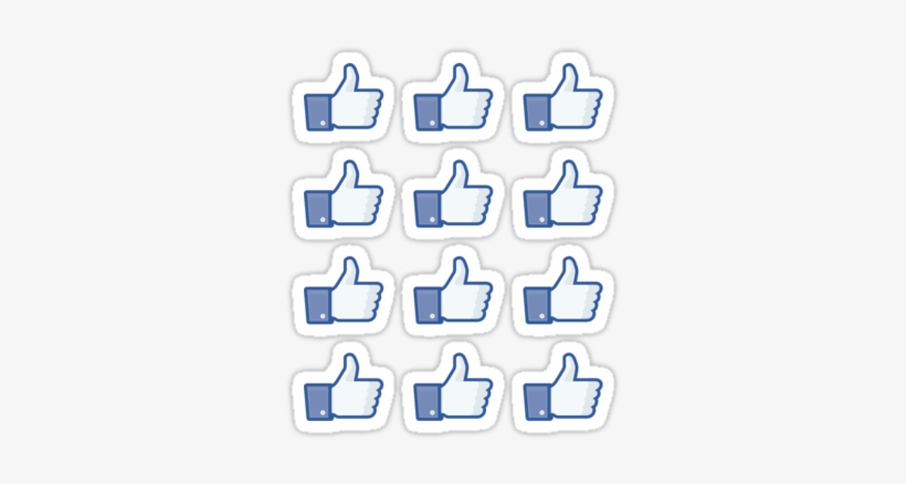 Facebook Like Thumbs Up ×12 Sticker - Dessert Tag, transparent png download