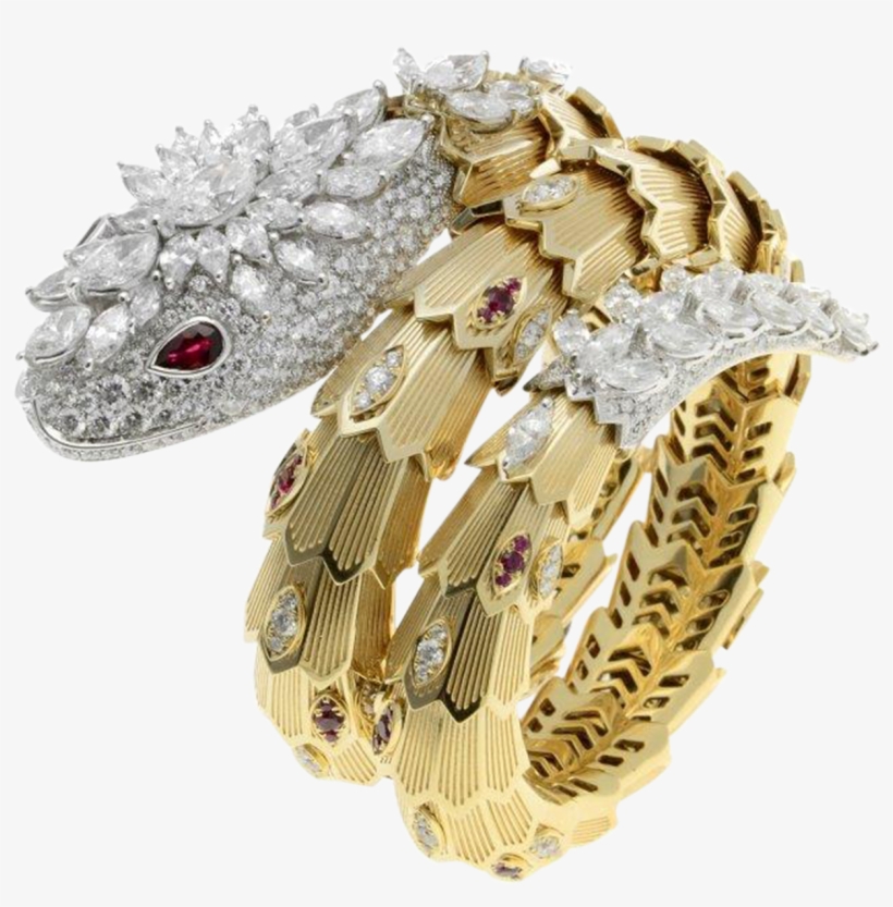 Encircling The Wrist With A Seductive Resplendence, - Bulgari Serpenti High Jewelry, transparent png download