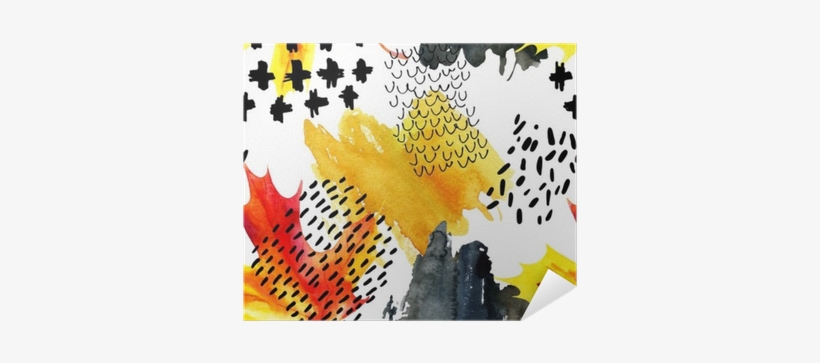 Autumn Watercolor Maple Leaf And Doodle Seamless Pattern - Naturehike Coolmax Multifunction Bandana Headwear Outdoor, transparent png download