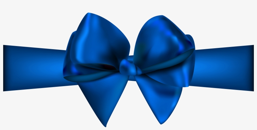 Blue Ribbon With Bow Png Clip Art - Navy Blue Ribbon Png, transparent png download