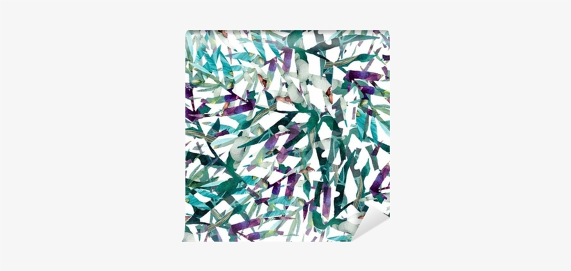 Leaves Abstract Pattern Background Wallpaper Watercolor - Hoxton Art House Botanical Jungle Fever Canvas Print,, transparent png download