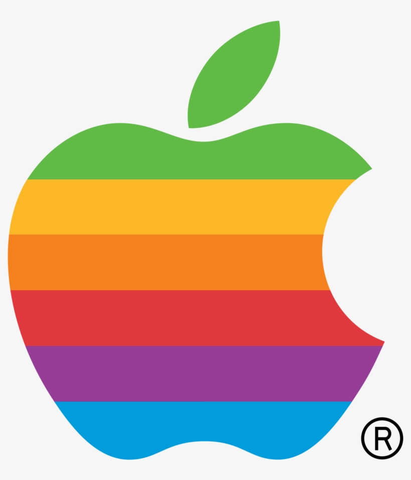 Apple-rainbow - Rainbow Apple Logo Png, transparent png download