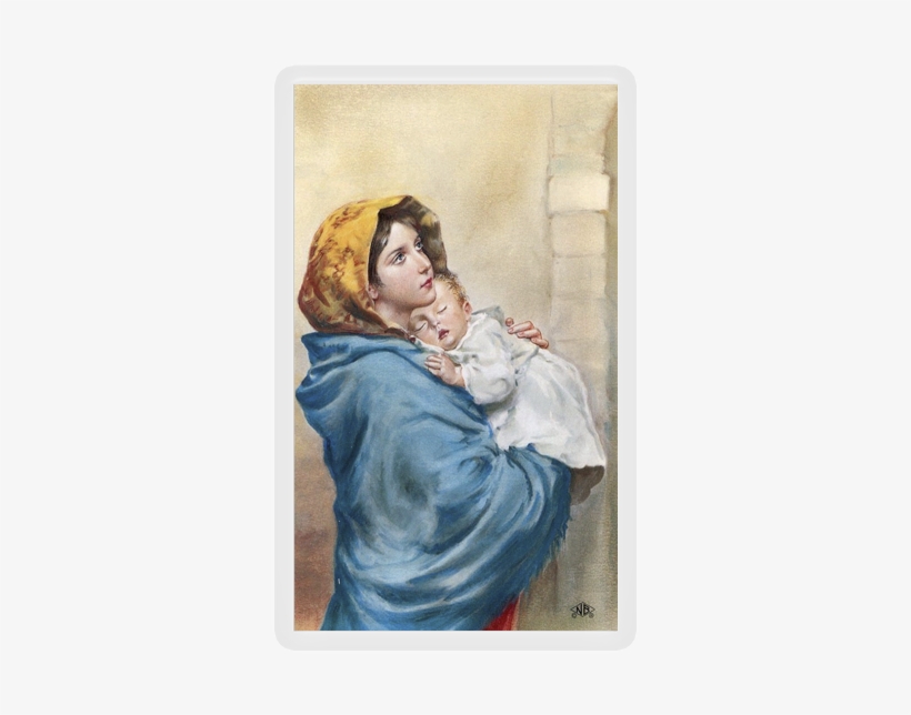 Madonna Of The Street - Mother And Child Prayer Card, transparent png download