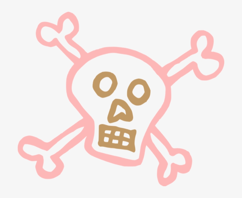 For Feminine Pirates - Girly Skull And Bones, transparent png download