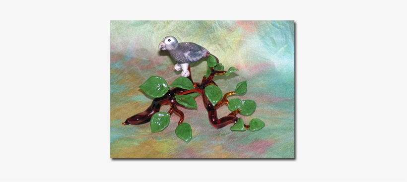 A Borosilicate Tree Branch With A Removable Soft Glass - African Grey, transparent png download