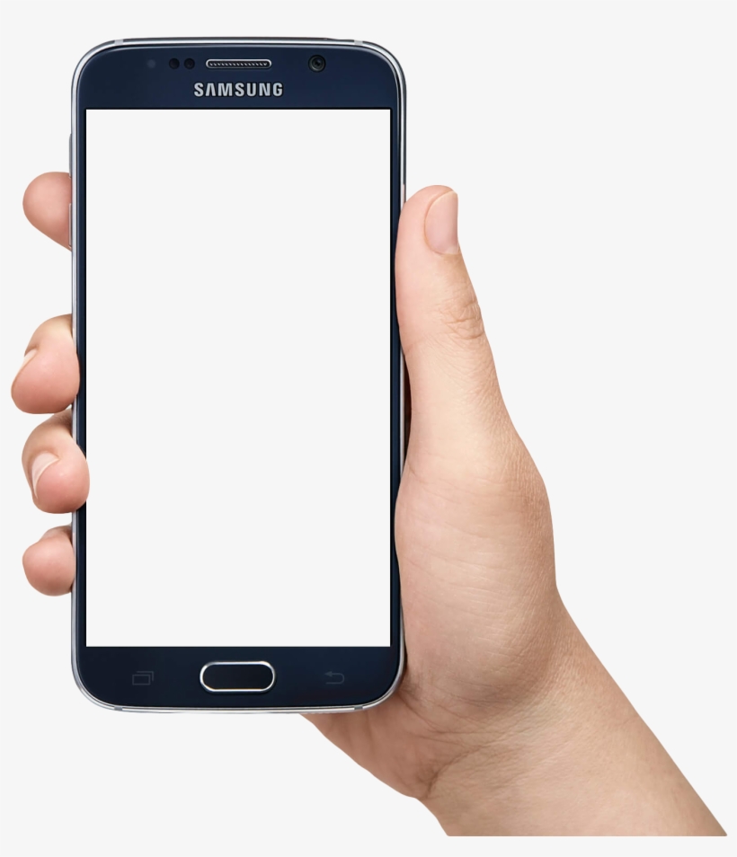 Mobile In Hand Transparent Banner Library Download - Hand Holding Smartphone Png, transparent png download