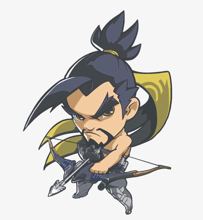 Overwatch Hanzo Png Clip Art Free Library - Overwatch Caricature, transparent png download