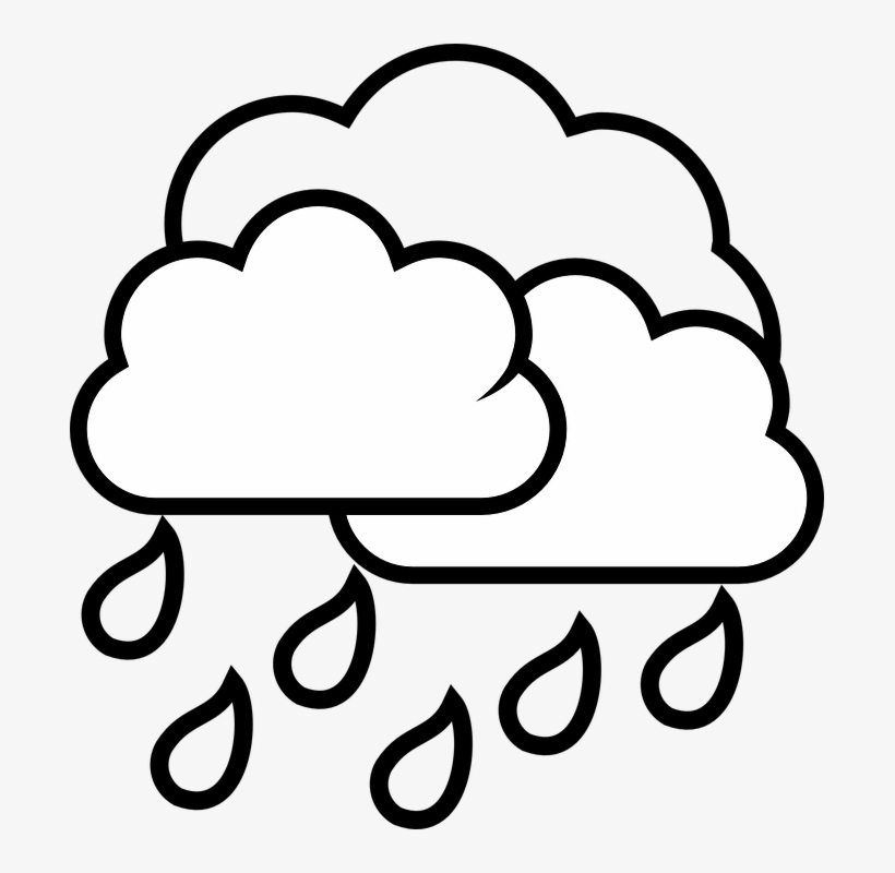 Tear Drop Graphic - Clip Art Rain Cloud, transparent png download