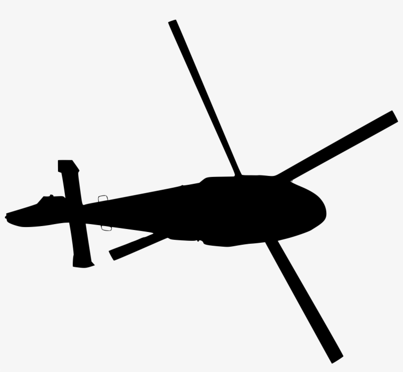 Free Download - Top Helicopter Silhouette, transparent png download