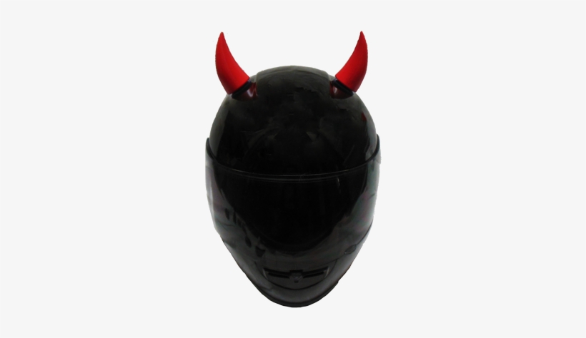 Red Helmet Devil Horns Larger Image - Superbike Helmet With Horns, transparent png download