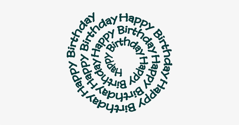 Happy Birthday Swirl - Happy Birthday - Triplets Card, transparent png download