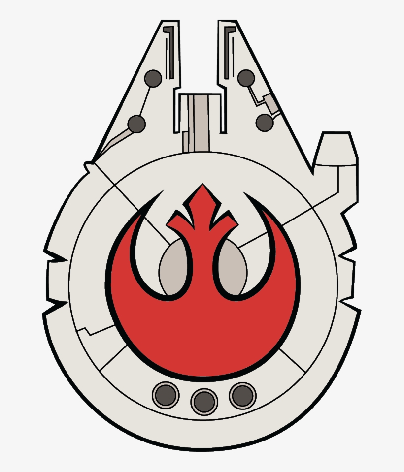 Millennium Falcon Rebel - Halcon Milenario Tattoo Transparent PNG