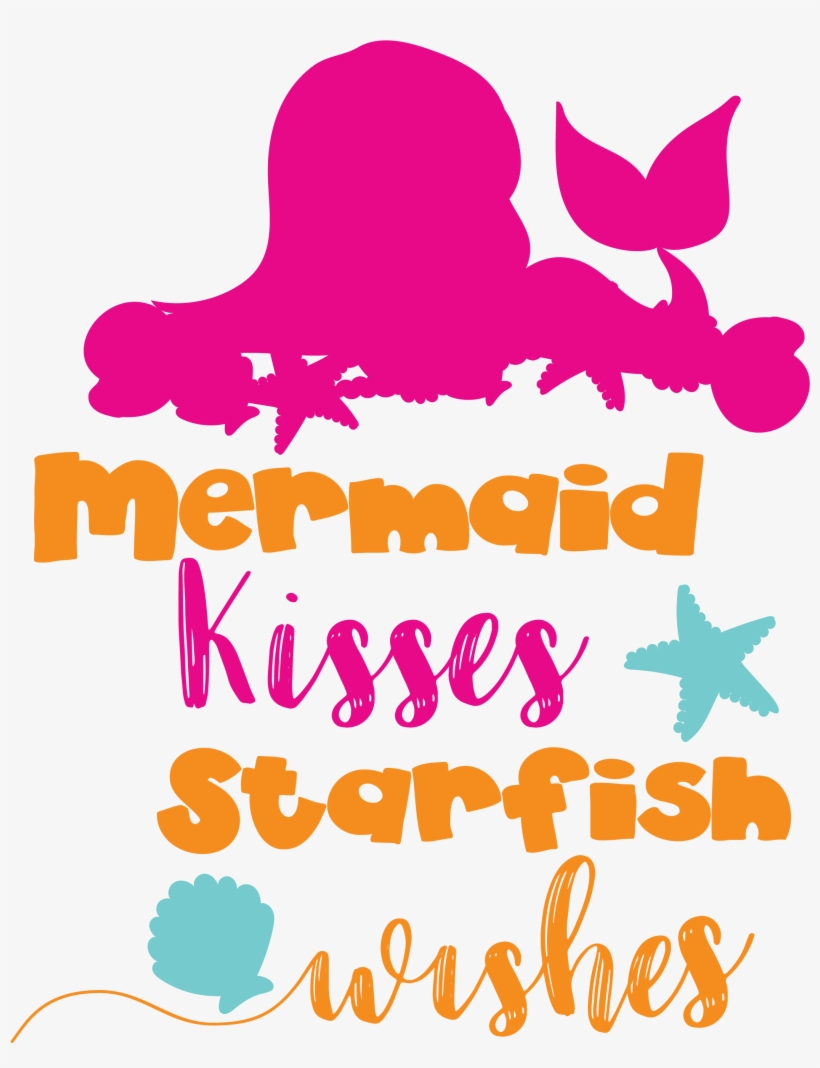 Image Library Download Mermaid Kisses Starfish Wishes - Library, transparent png download