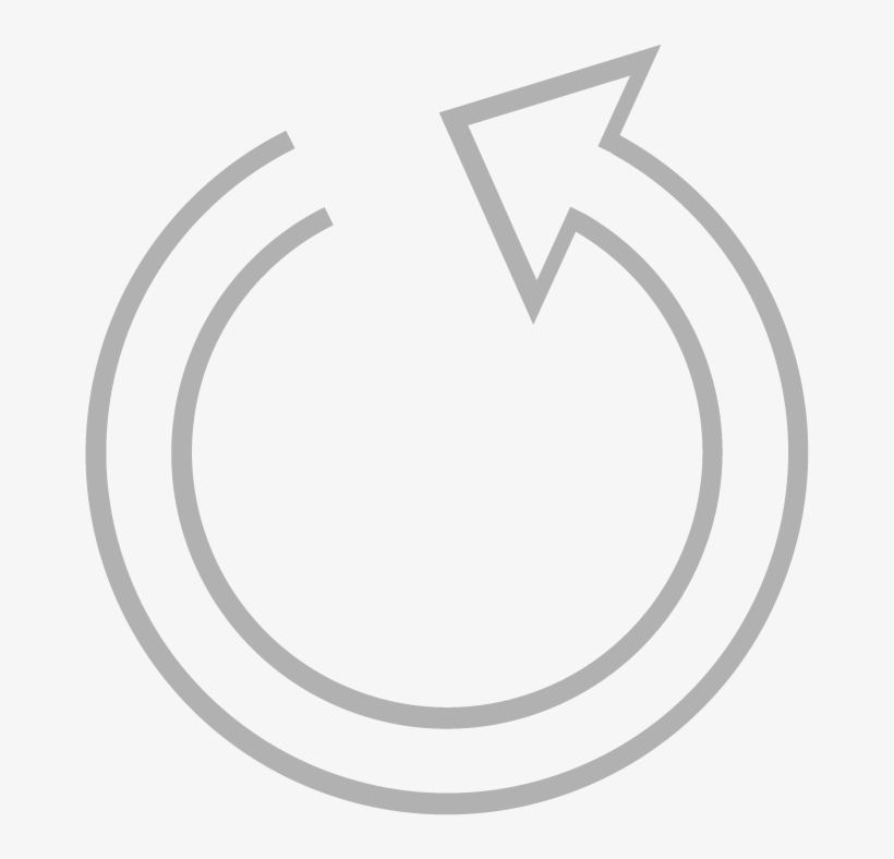 A30 Curvedarrow Gray - Circular Arrow White Vector, transparent png download