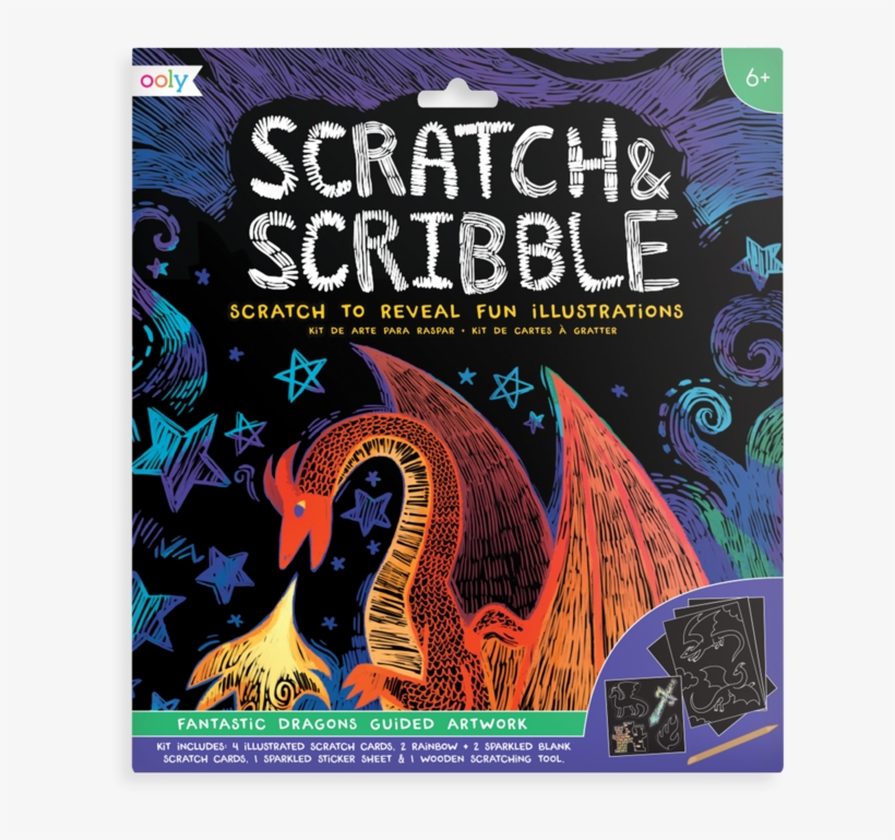 Scratch And Scribble Scratch Art Kit - Ooly Scratch & Scribble Art Kit, transparent png download