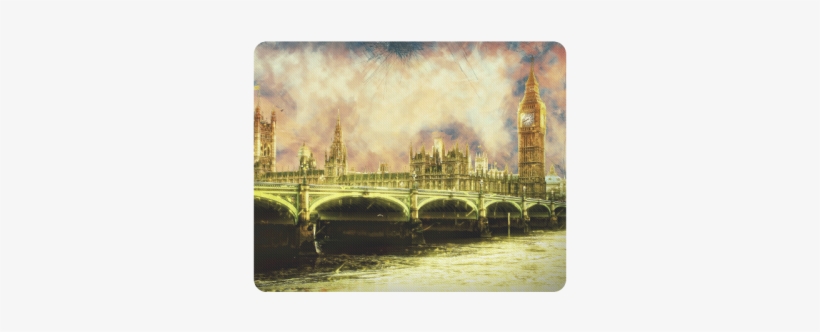 Abstract Golden Westminster Bridge In London Rectangle - Abstract Golden Westminster Bridge In London Throw, transparent png download