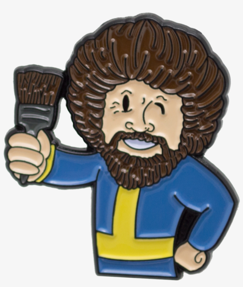 Bob Ross X Vault Boy Fallout Enamel Pin - Vault Boy Bob Ross, transparent png download