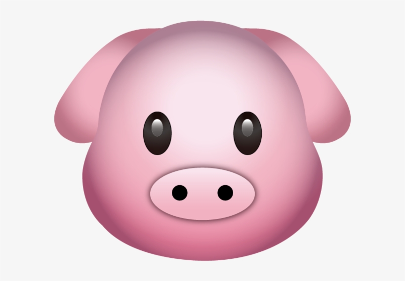 Download Pig Icon This Adorable Pink Head - Pig Emoji Png, transparent png download