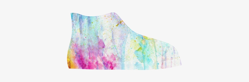 Watercolor Drips Aquila High Top Microfiber Leather - Visual Arts, transparent png download
