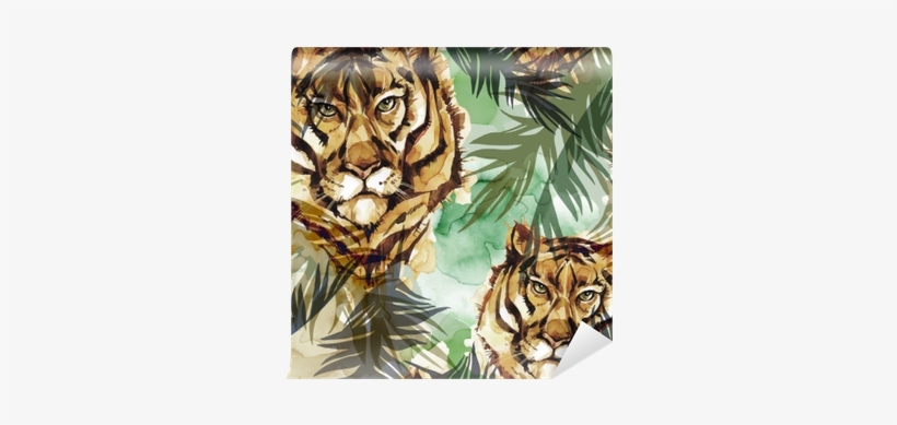 Watercolor Exotic Seamless Pattern - Exotic Seamless Patterns, transparent png download