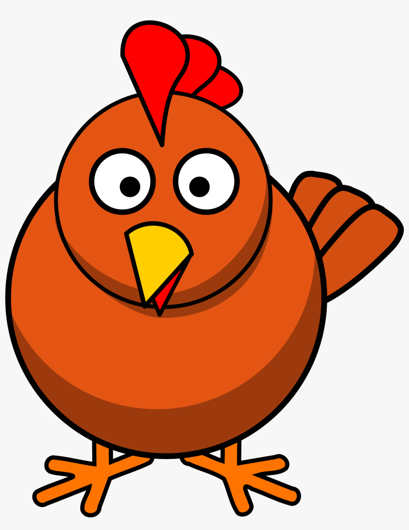 French Fries Clipart Chicken - Chicken Cartoon Transparent Background, transparent png download