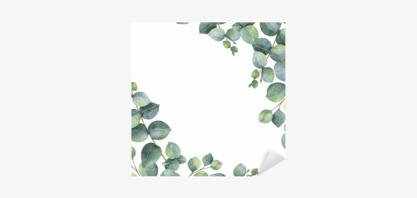 Download Watercolor Green Floral Card With Silver Dollar Eucalyptus ...