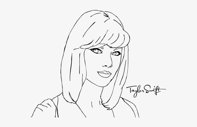 Download Clip Art Black And White Library Taylor Swift - Drawing Taylor