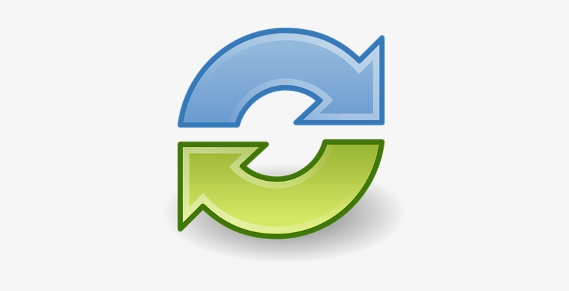 Synchronize Sync Arrows Cycle Recycling Ro - Sync Clipart, transparent png download
