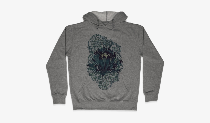 Lotus Flower Hooded Sweatshirt - Roses Are Red Violets Are Blue Jokes, transparent png download