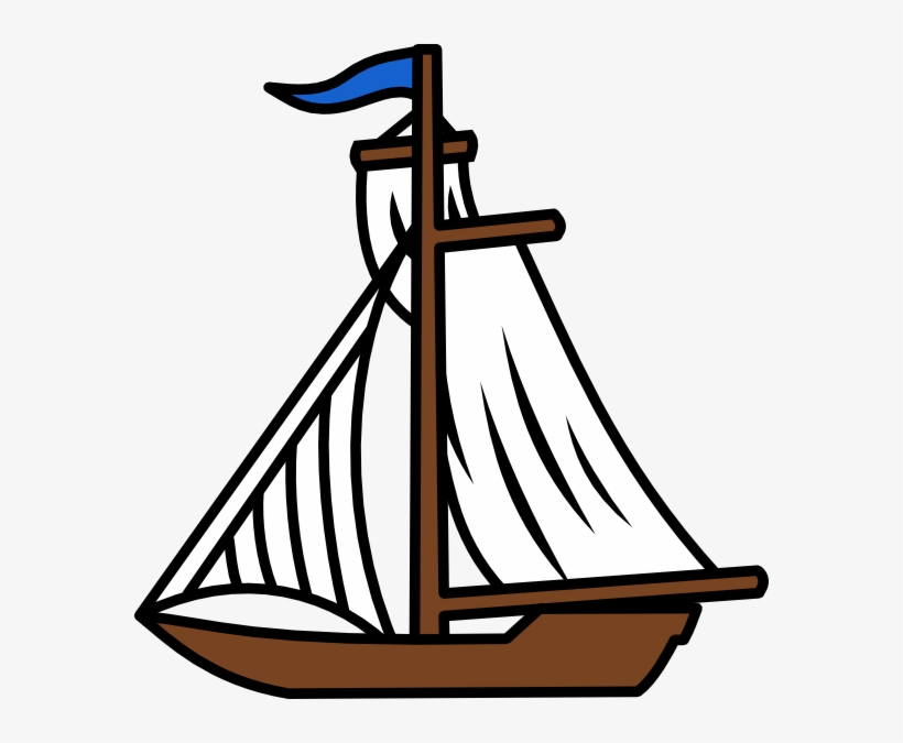 Sail Boat Clip Art - Clip Art Boat, transparent png download