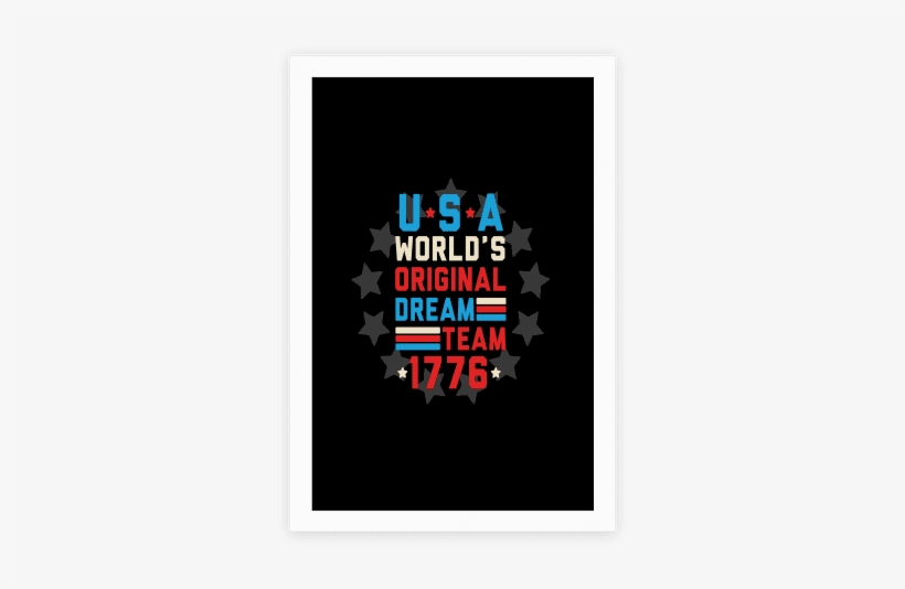 Usa World's Original Dream Team 1776 Poster - Graphic Design, transparent png download