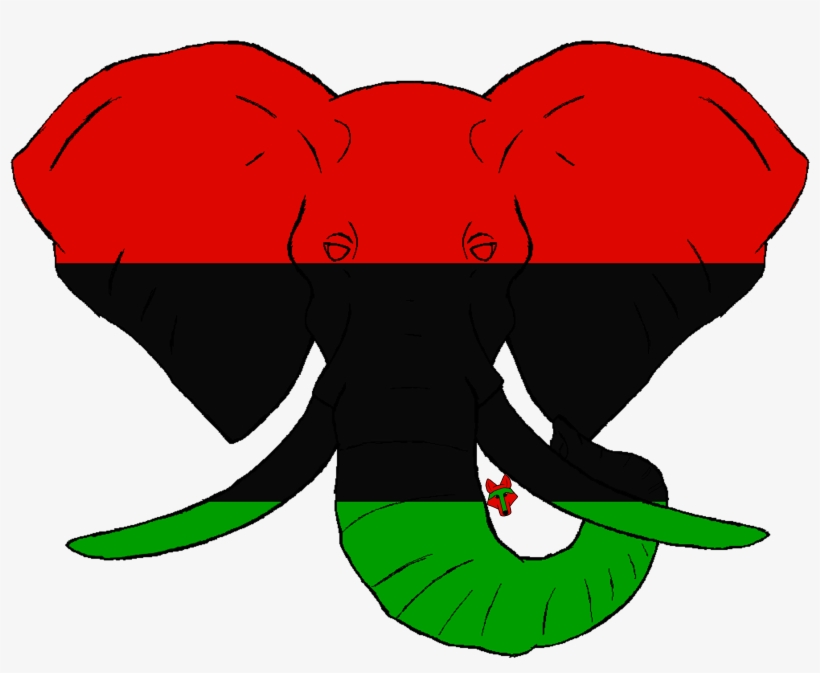 African Elephant Flag Designed By P A - African Elephant, transparent png download