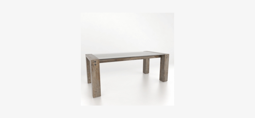 Loft Mist Grey Washed Clear Glass Table By Canadel - Loft, transparent png download