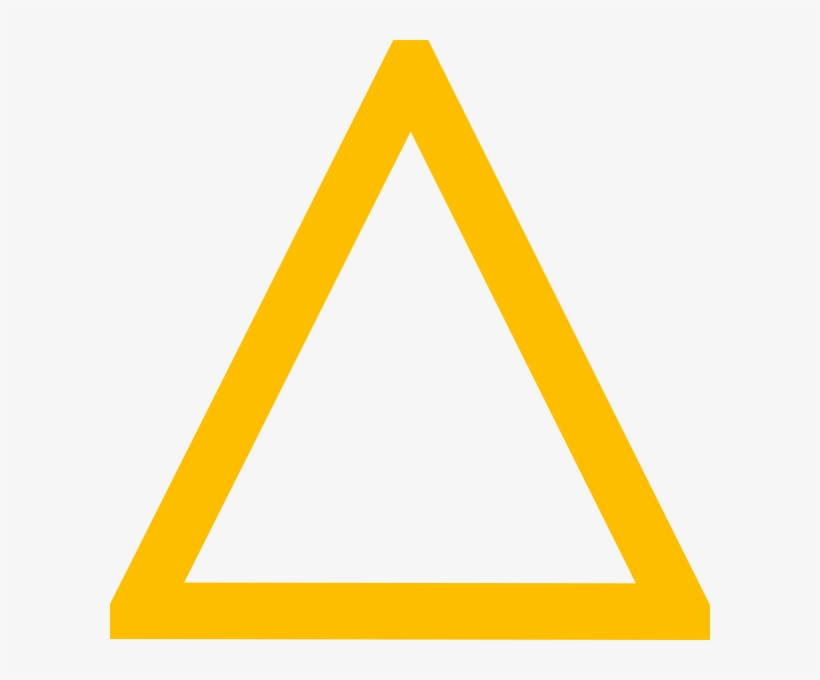 Triangular Clipart Triangle Music - Yellow Triangle Clipart, transparent png download
