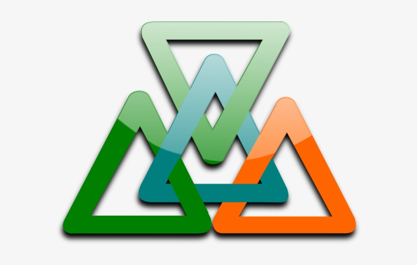 4 Linked Triangles Svg Clip Arts 600 X 441 Px, transparent png download