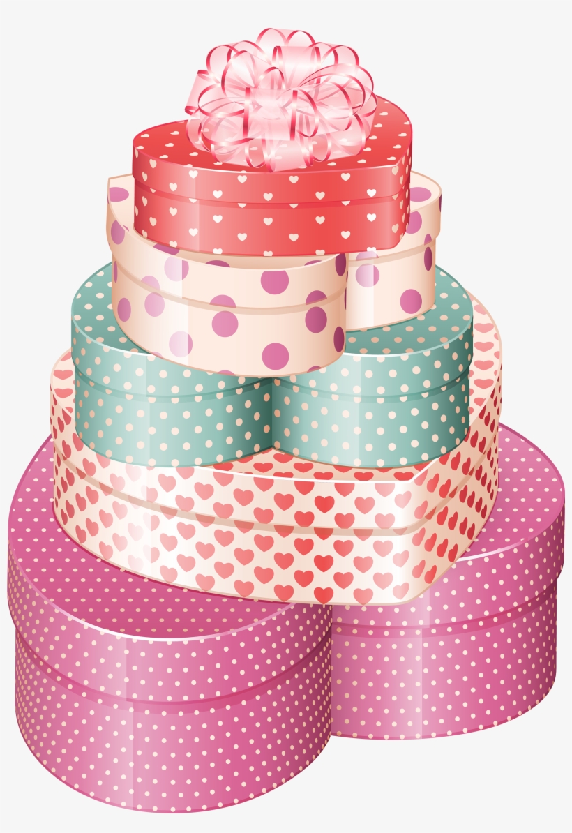 Heart Gift Boxes Png Clipart - عيد ميلاد باسم اميره, transparent png download