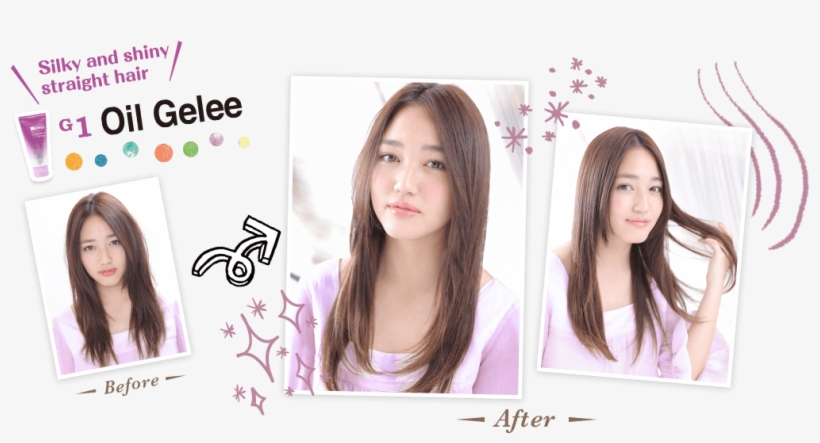 Silky And Shiny Straight Hair G1 Oil Gelee - Oil, transparent png download
