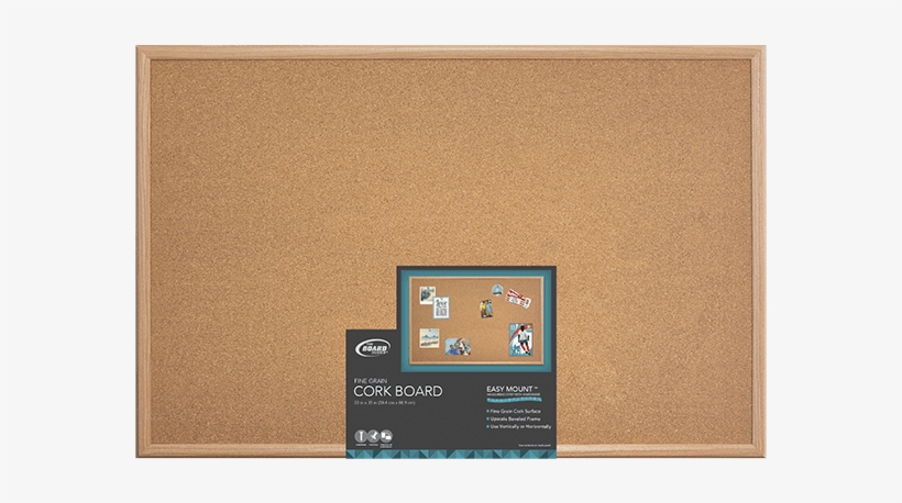 Cxm86 Package - Board Dudes 23 Inch X 35 Inch Wood Style Frame Cork, transparent png download