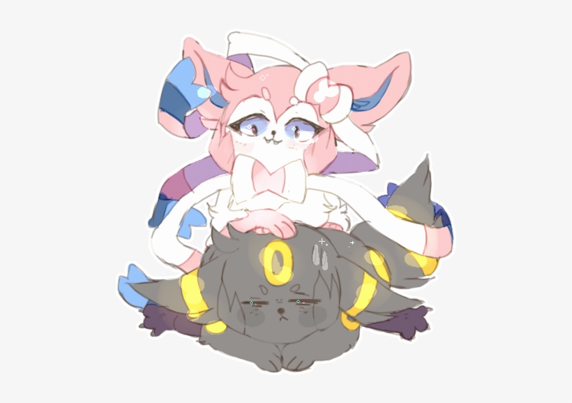 Mammal Vertebrate Cartoon Fictional Character Mythical - Pokemon Umbreon And Sylveon, transparent png download
