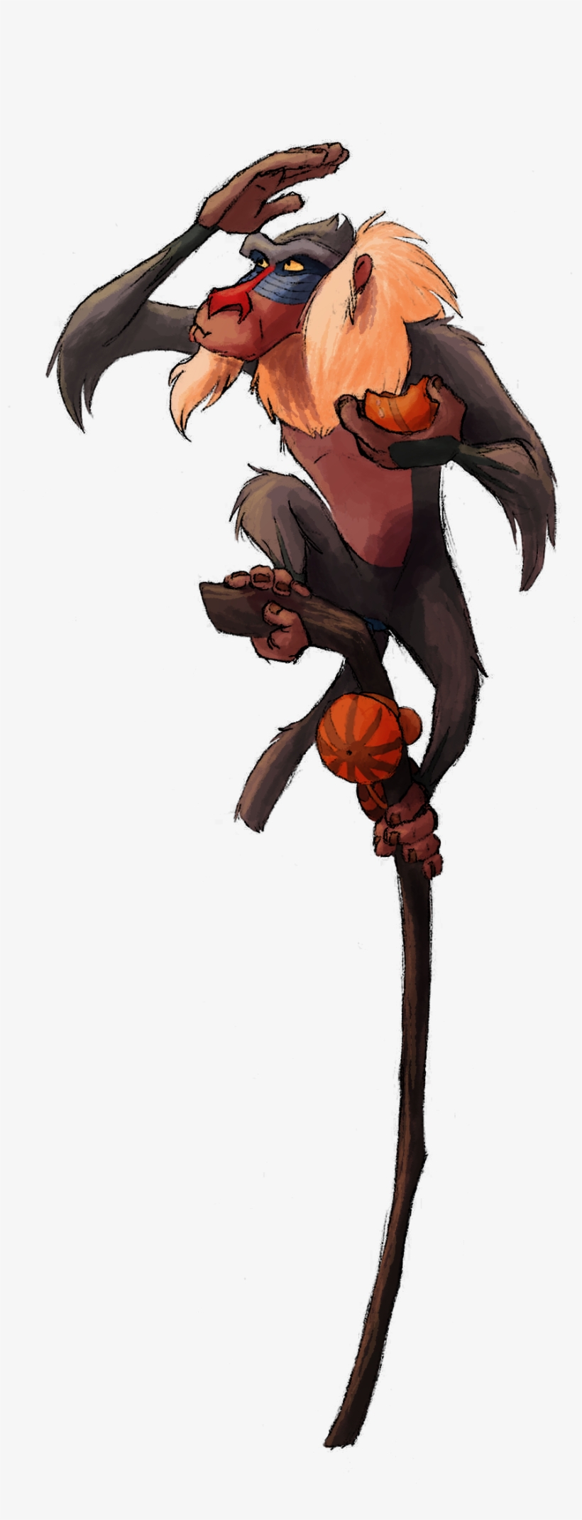 Balancing Act - Lion King Rafiki Stick, transparent png download