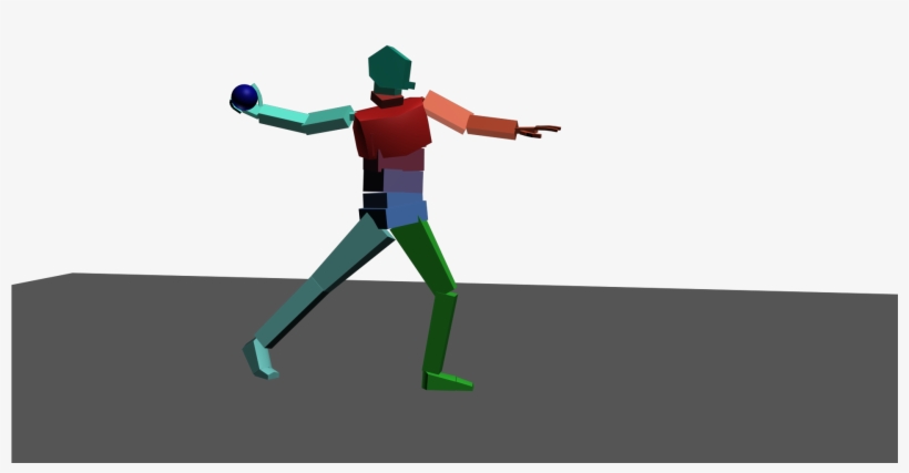 3d Render Of Camera Pan Around Character Throwing Ball - Portable Network Graphics, transparent png download