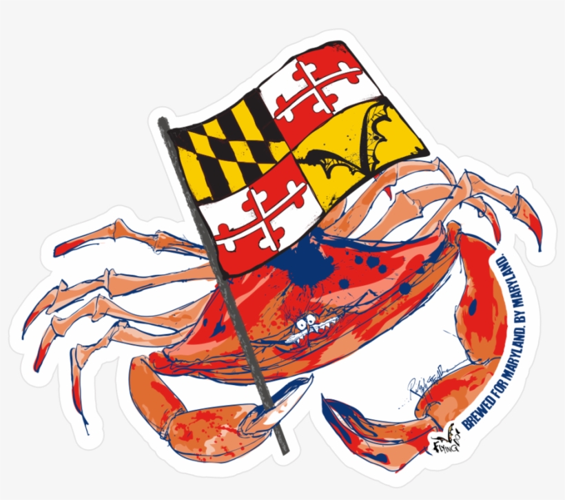 Md Crab Sticker - Flying Dog Beer, Old Bay Summer Ale, Dead Rise - 12, transparent png download