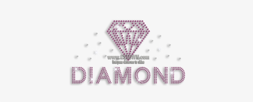 Purple Diamond Bridal Iron On Rhinestone Transfer - Iron On Rhinestone Transfer, transparent png download