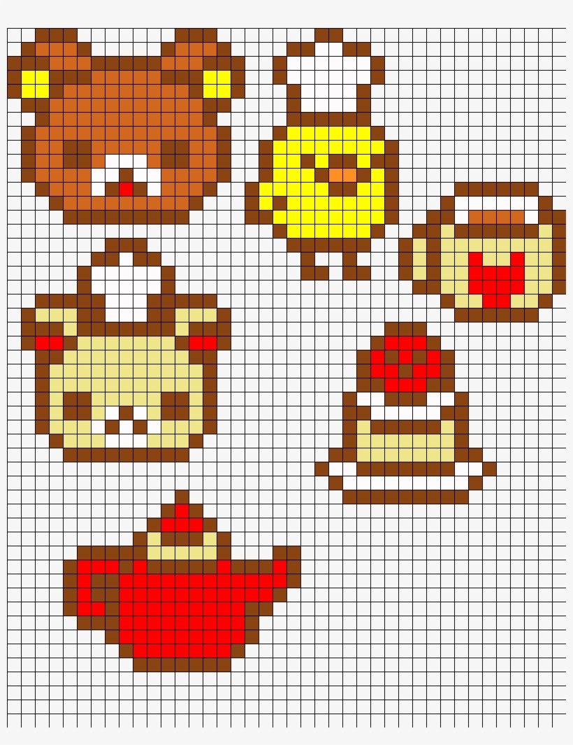 Rilakkuma Set Perler Bead Pattern / Bead Sprite - Leeuwarden, transparent png download