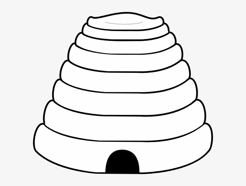 Small - Beehive Oven Black And White Clipart, transparent png download