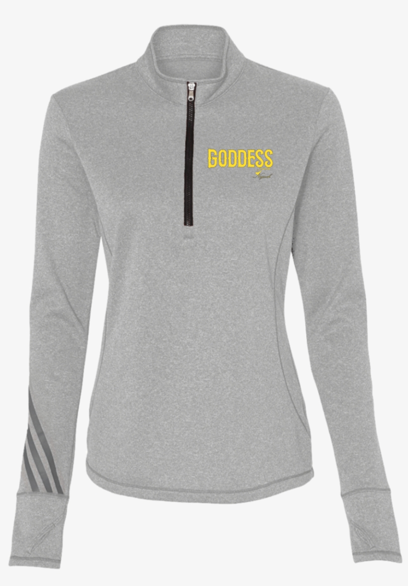 Goddess Gold Terry Heather 1/4 Zip - Long-sleeved T-shirt, transparent png download
