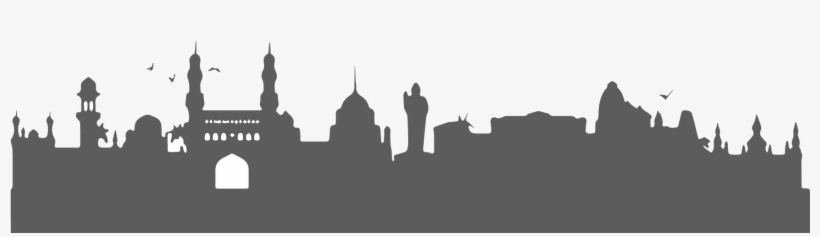 India Skyline Png - Hyderabad Skyline Silhouette, transparent png download