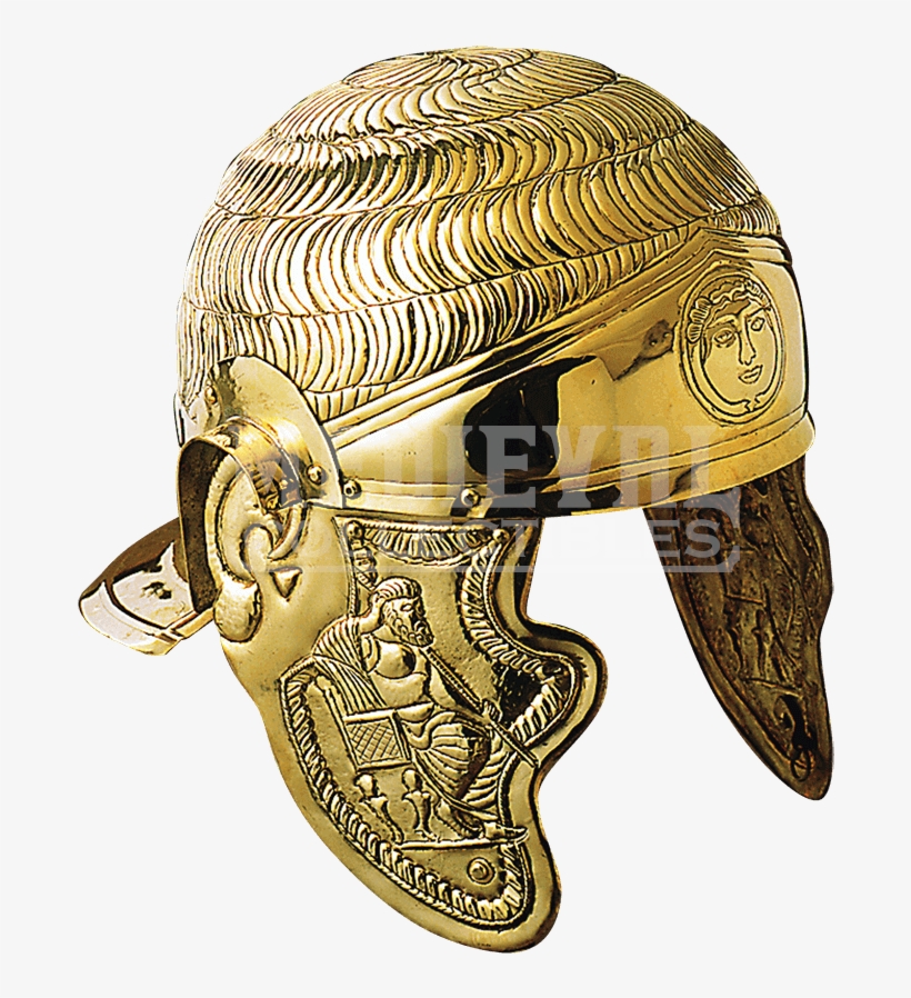 1st Century Roman Cavalry Embossed Helmet - Helmet Roman Costume Designs, transparent png download