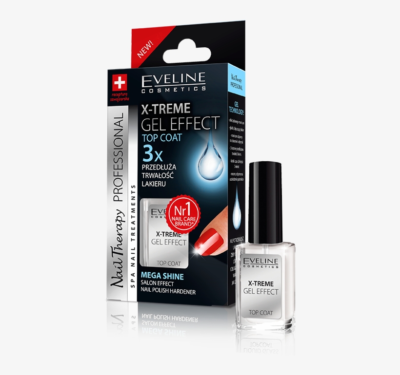 X-treme Gel Effect Top Coat - Eveline Nail, transparent png download